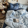 Ocean Themed Blue Tones Cotton Bedding Set