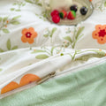 orange flower print aesthetic bedding duvet cover set roomtery bedroom decor