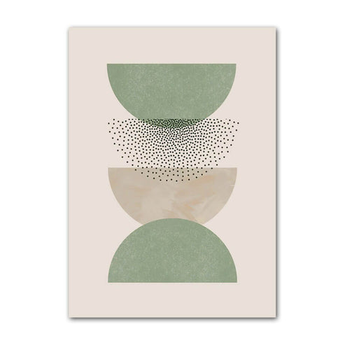 Pale Green Shapes Canvas Posters - Shop Online on roomtery