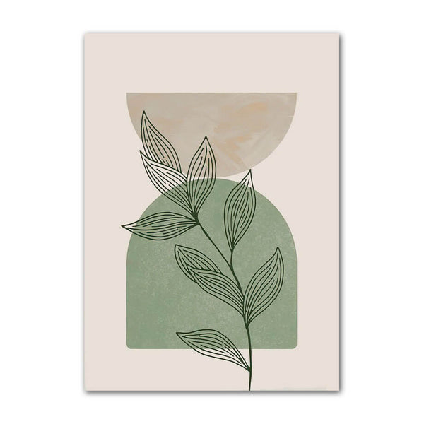 Pale Green Shapes Canvas Posters - Shop Online on roomtery