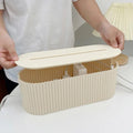 pleated ribbed style extension board storage box wire organizer roomtery