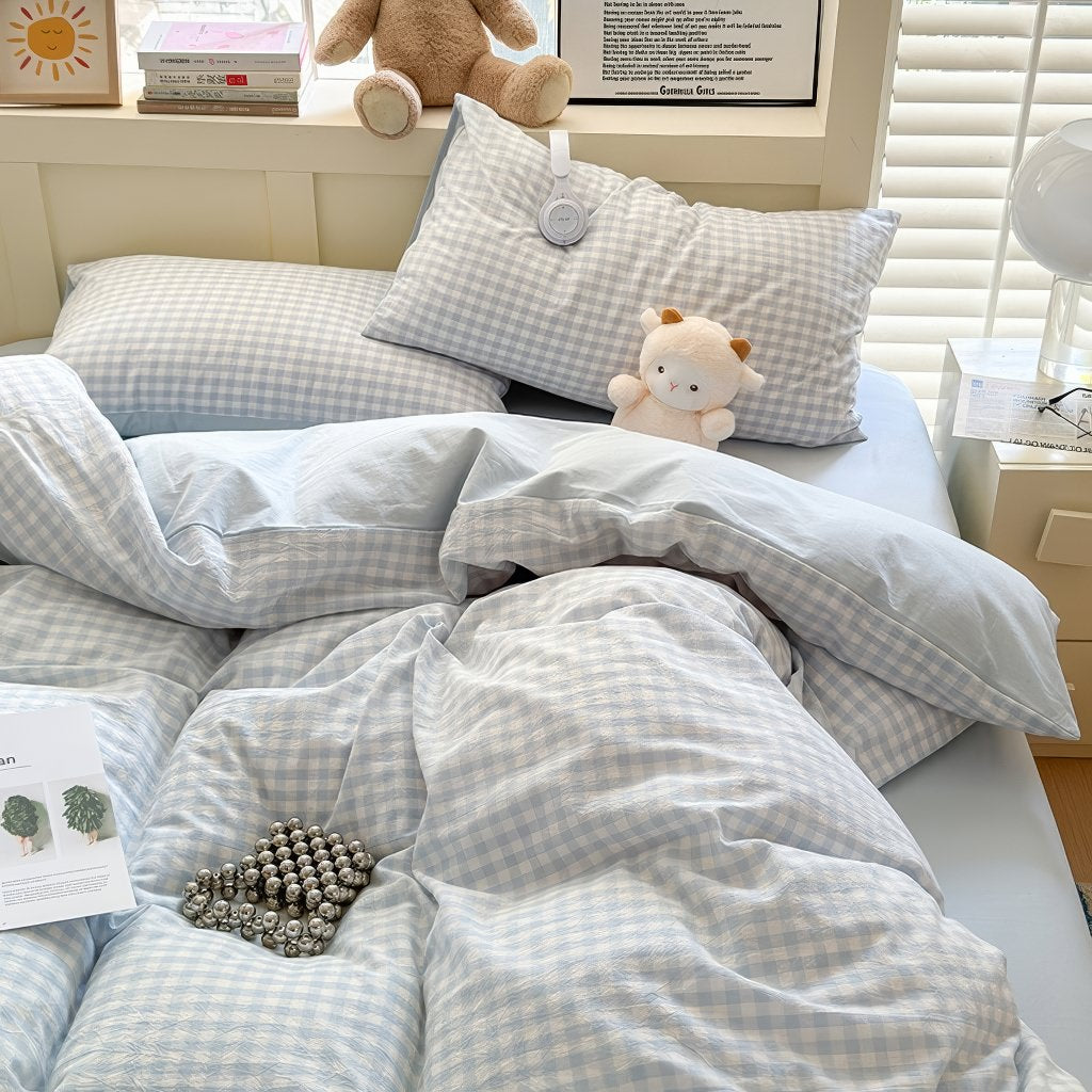 kawaii pastel aesthetic bedding duvet cover set 