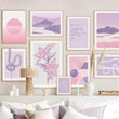 Purple Minimal Art Canvas Posters