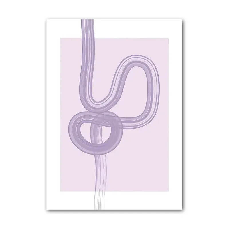 pastel purple minimalist art gallery wall canvas posters for room roomtery