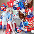 Patriotic American Flag Foil Balloons Set