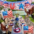 Patriotic American Flag Foil Balloons Set