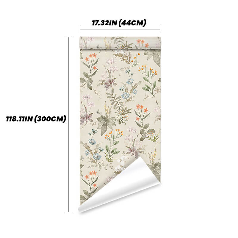 floral print peel and stick aesthetic wallpaper self adhesive wall sticker roomtery