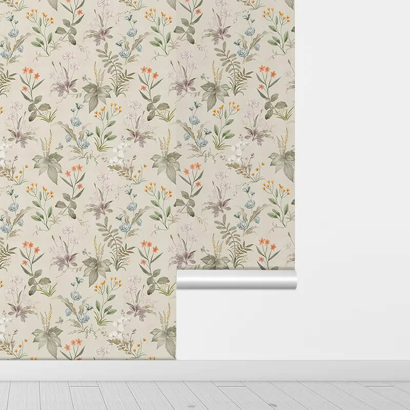 floral print peel and stick aesthetic wallpaper self adhesive wall sticker roomtery