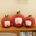 piglet in a peach cute kawaii aesthetic plush toy set