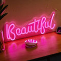 pink light beautiful word wall hanging led neon sign roomtery room decor 