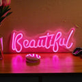 pink light beautiful word wall hanging led neon sign roomtery room decor 