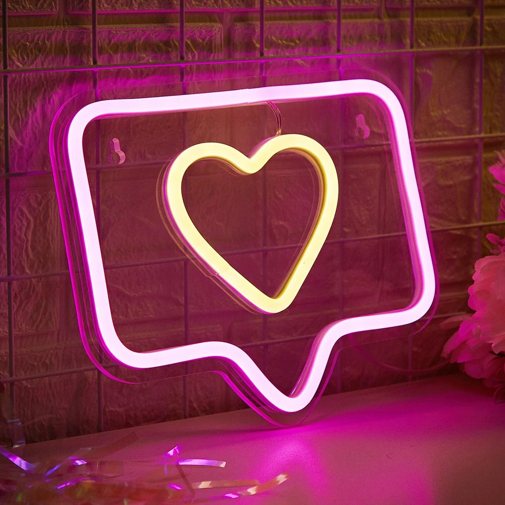 Like Button Led Neon Sign - Shop Online on roomtery