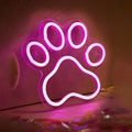 pink cat paw led wall neon sign aesthetic room decor roomtery