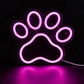 pink cat paw led wall neon sign aesthetic room decor roomtery