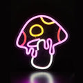 pink trippy mushroom shaped wall hanging led neon sign roomtery aesthetic room decor