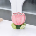 Pink ceramic tulip shaped ceramic pen