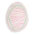 oval shaped pink zebra print aesthetic accent rug roomtery