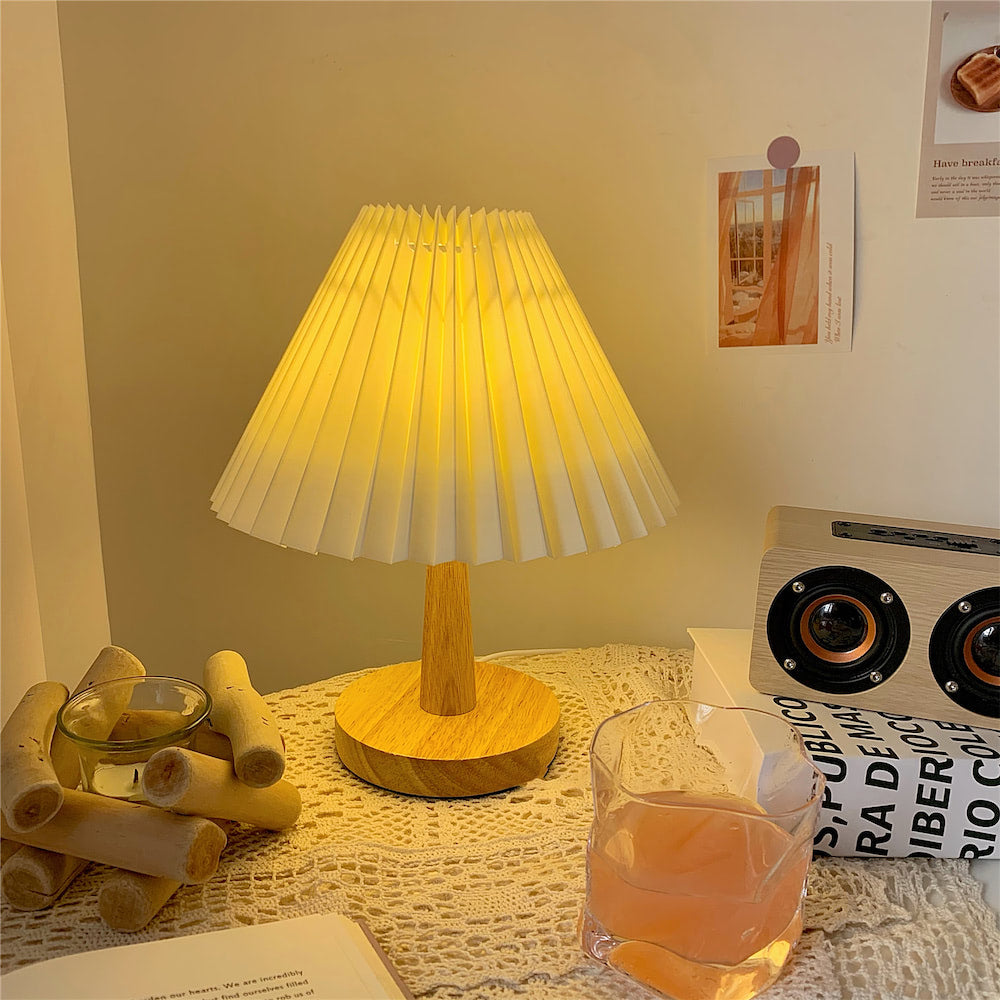 pleated lampshade table lamp room decor roomtery