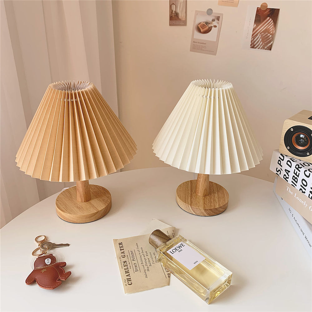 pleated lampshade table lamp room decor roomtery