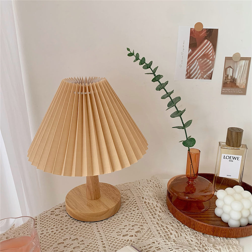 pleated lampshade table lamp room decor roomtery