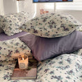 vintage plum tree print aesthetic bedding duvet cover set room decor roomtery