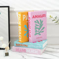 bright preppy aesthetic cities print fake book storage box roomtery