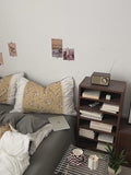 golden floral print cottagecore aesthetic bedding duvet cover set