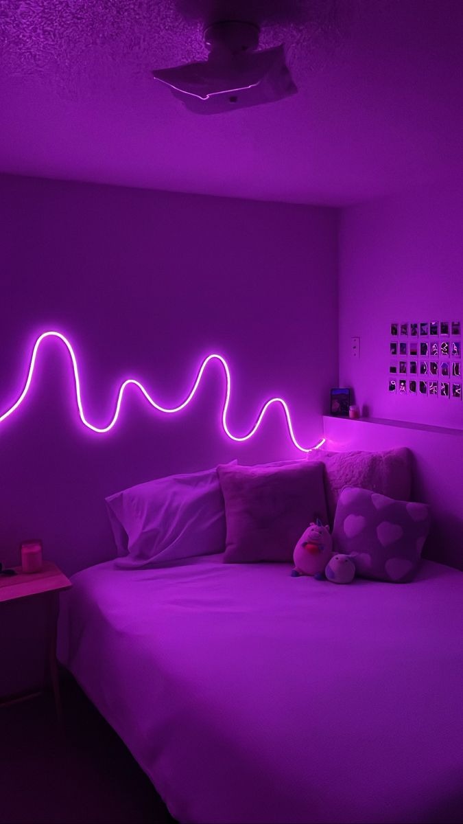 Led Neon Wall Squiggle Neon Rope Led Lights (RGBIC WS2811) - Shop Online on roomtery