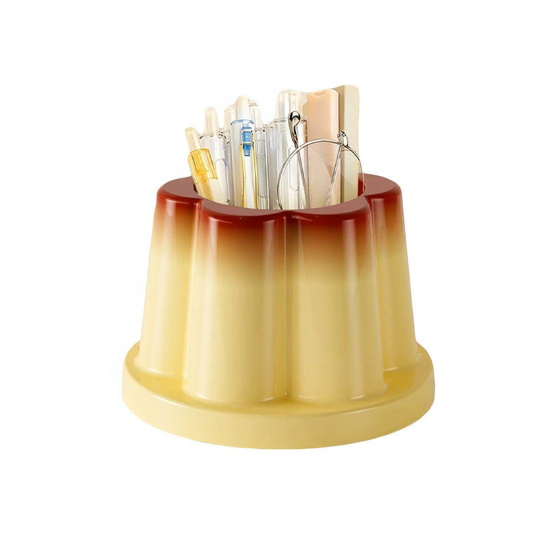 pudding shaped desktop organizer pen cup storage