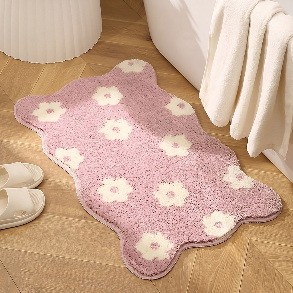 purple avender blossom tufted rug