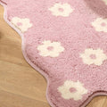 purple avender blossom tufted rug