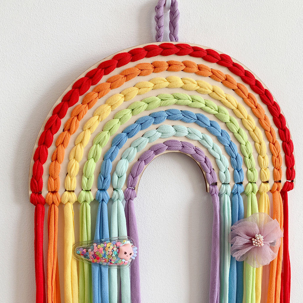 rainbow wall hanging hairpin storage