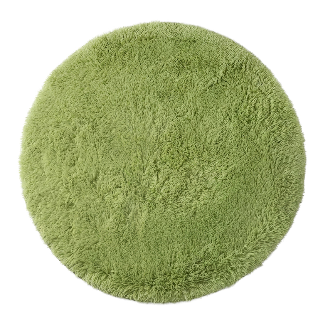riund fluffy green rug