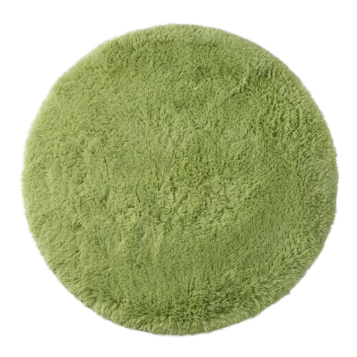 riund fluffy green rug