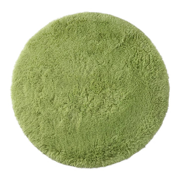 riund fluffy green rug