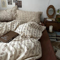 old fashioned vintage aesthetic earthy tones ornaments bedding duvet cover set