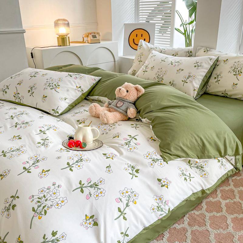 Sage Green Wildflowers Bedding Set Roomtery Sage Green Wildflowers Bedding Set Roomtery