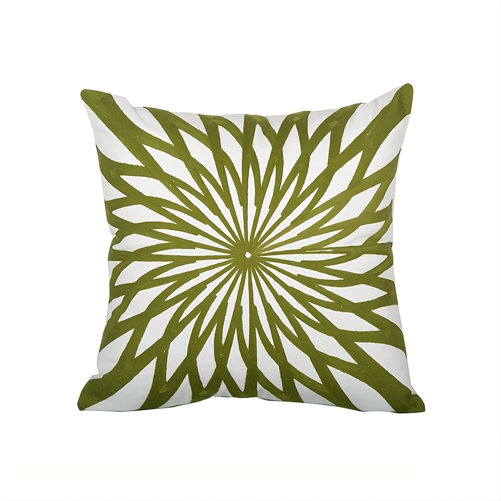 sage green embroidery throw pillow cover