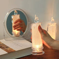 coquette aesthetic shiny candle led night light 