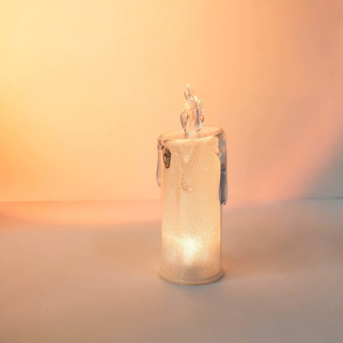 coquette aesthetic shiny candle led night light 