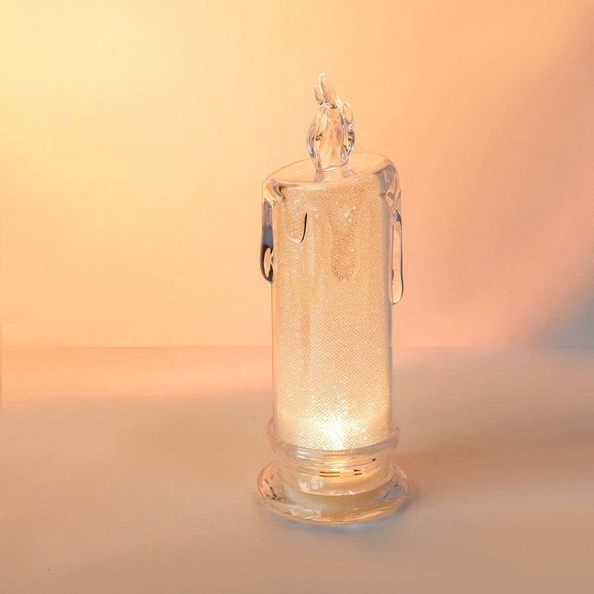 coquette aesthetic shiny candle led night light 