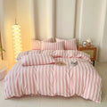 minimalist equal striped aesthetic bedding set 