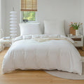 plain solid color white cotton bedding duvet color and pillow sham set roomtery