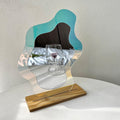 light specular chameleon danish pastel aesthetic acrylic blob mirror roomtery