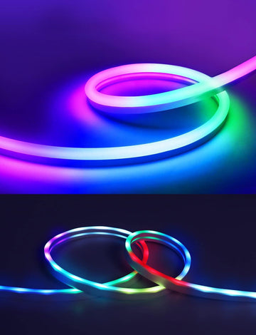 squiggle neon rope led light strip remote controlled dream flexible lights roomtery