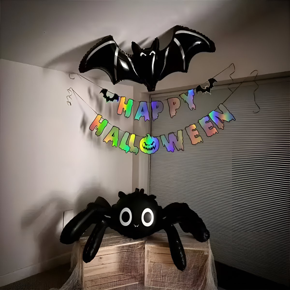 Giant Standing 3D Spider Halloween Foil Balloon