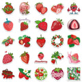 aesthetic sticker pack with bright red strawberries 