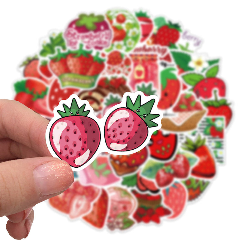 Strawberry Love Sticker Pack - Shop Online on roomtery