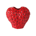 strawberry textured ceramic vase