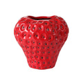 strawberry textured ceramic vase